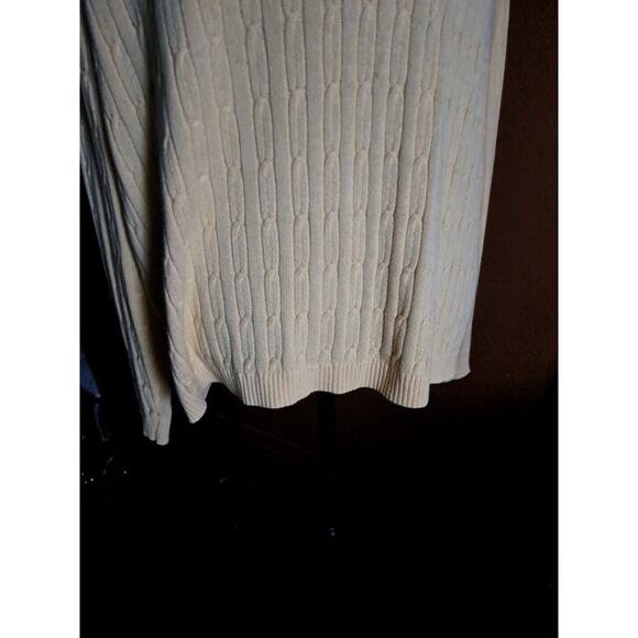 Studio Works Woman Long Sleeve Sweater Yellow Part Zip Neck Size 2X Textured - Picture 4 of 7